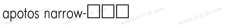 apotos narrow字体转换